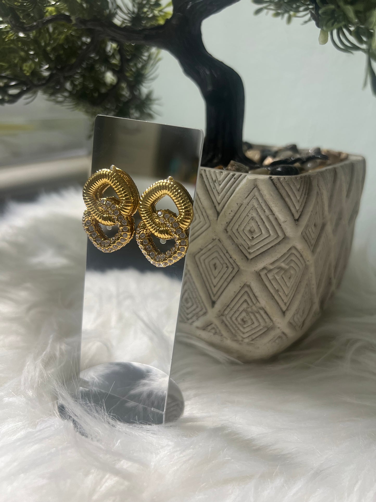 Aretes Lazos Dorados