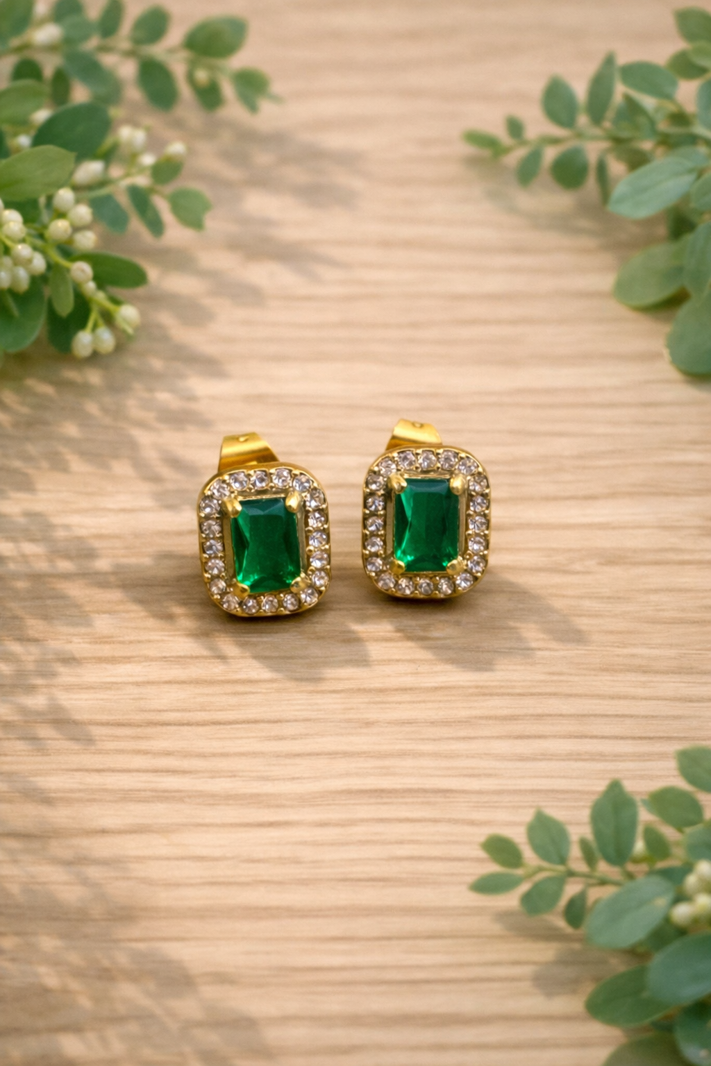 Aretes Verde Elegancia