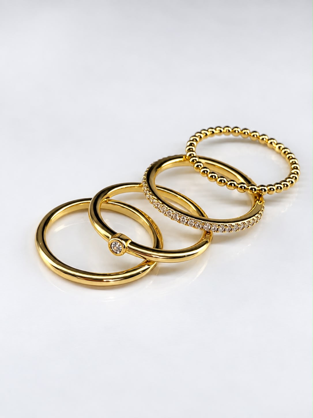 Set de Anillos Golden Elegance