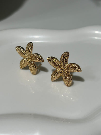 Aretes Estrella Del Mar Dorada