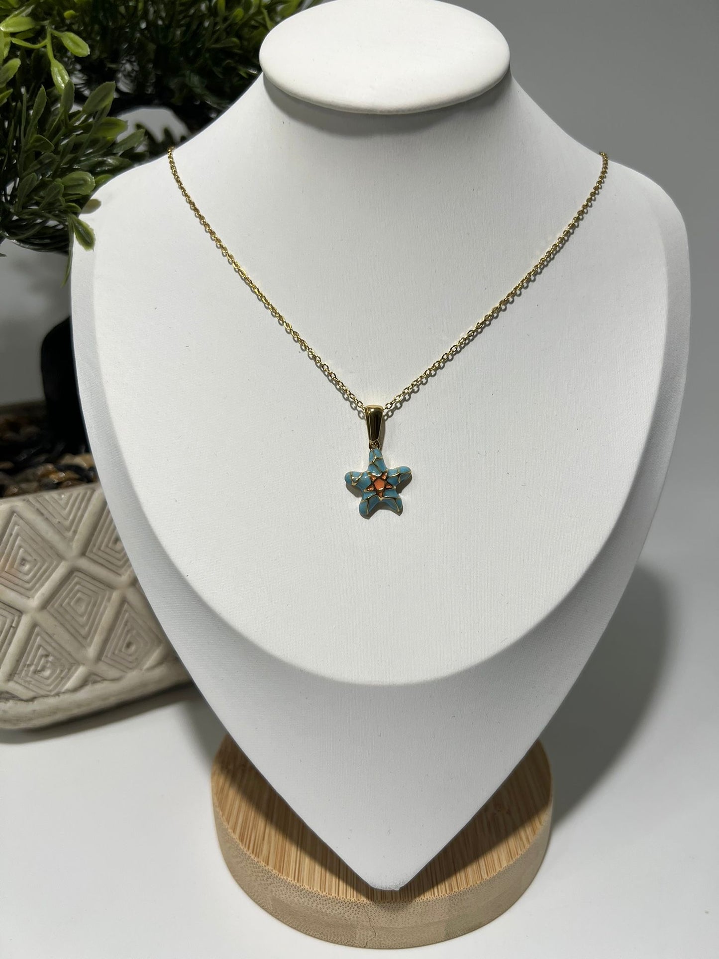 Collar Estrella Marina Turquesa
