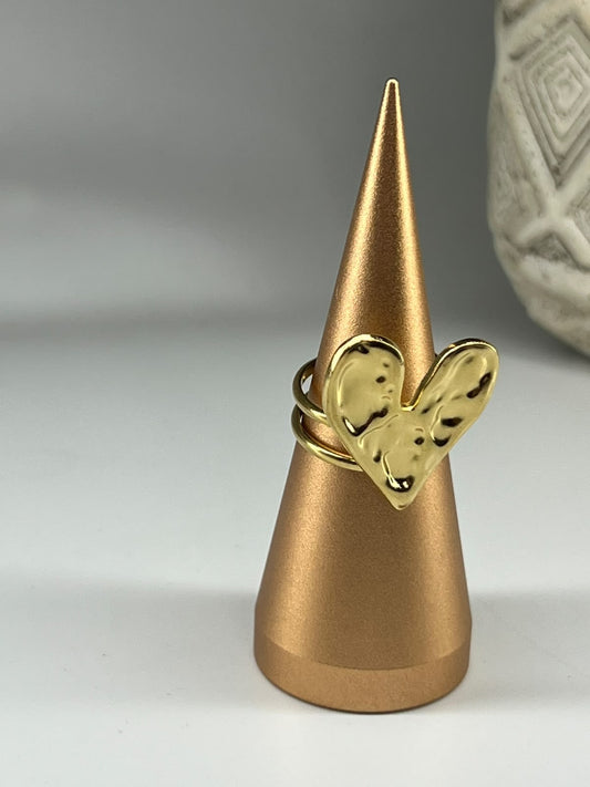 Anillo Corazón Dorado