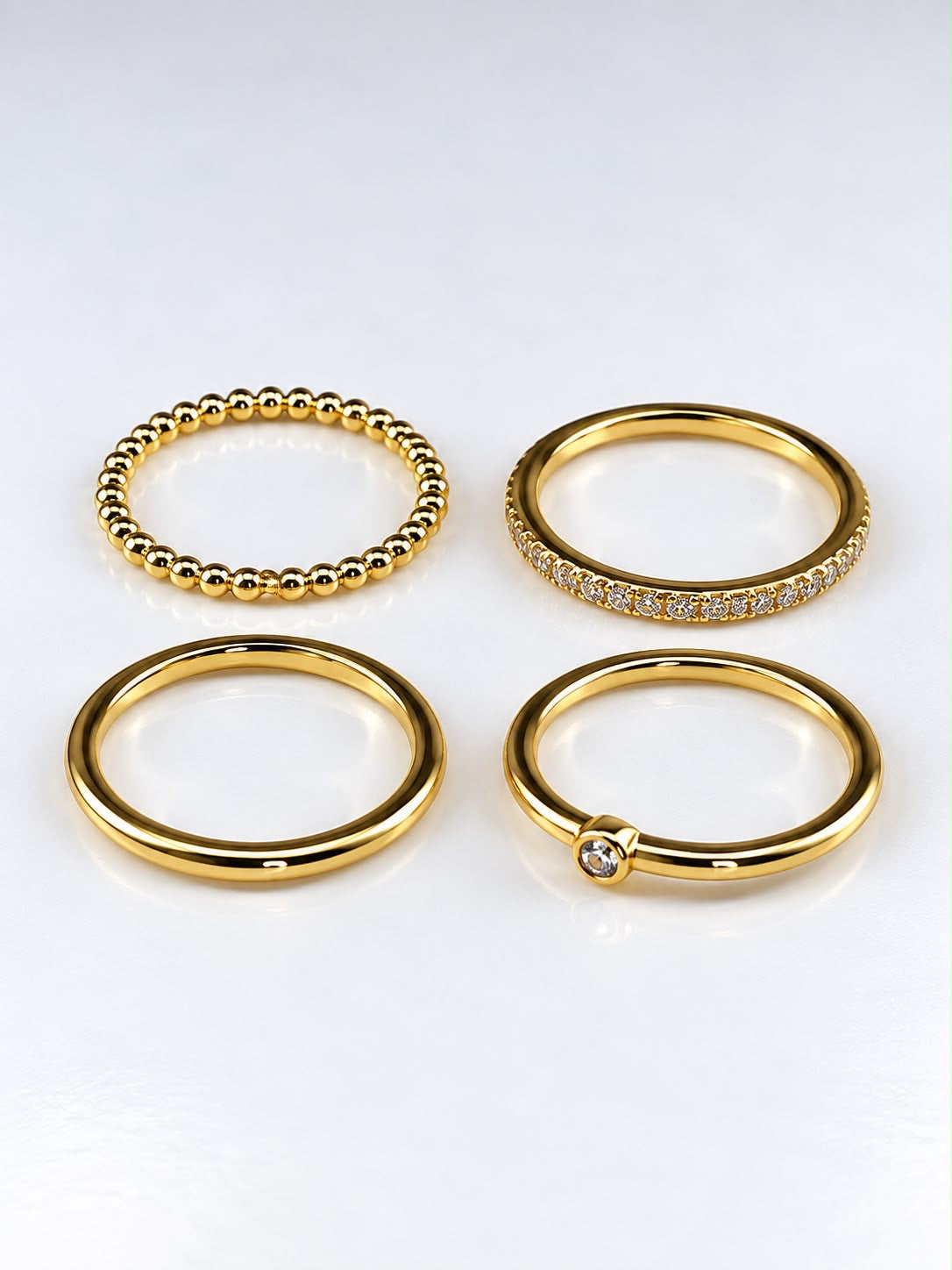 Set de Anillos Golden Elegance