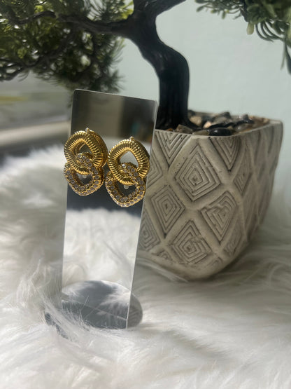 Aretes Lazos Dorados