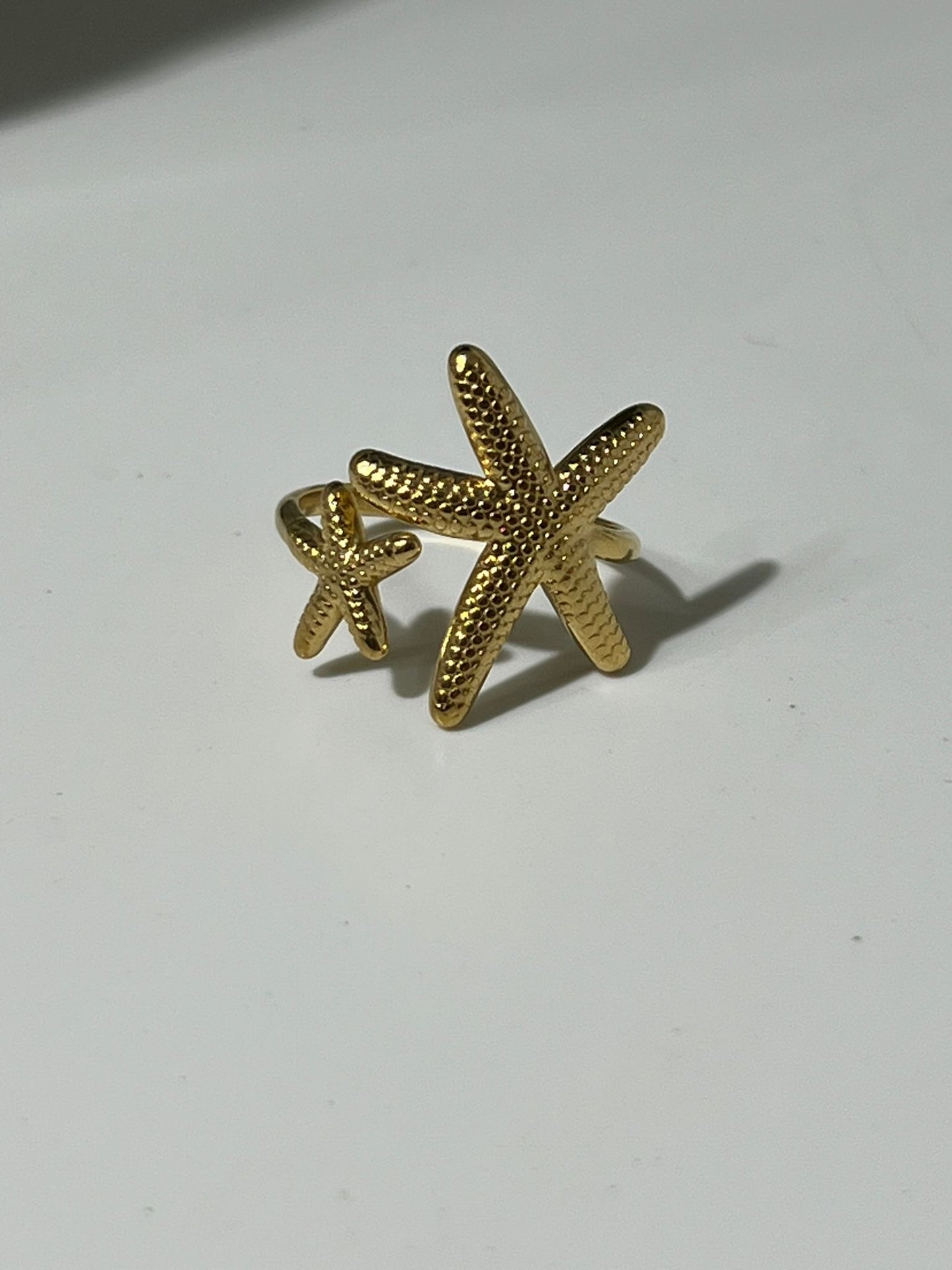 Anillo Estrella De Mar Dorada