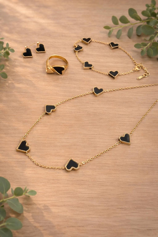 Set de corazones Love Chain con sortija