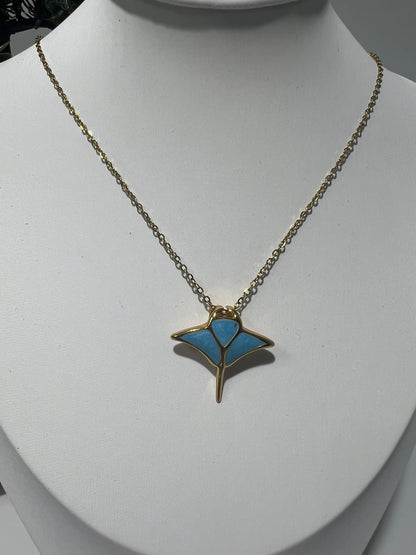 Collar Mantarraya Turquesa