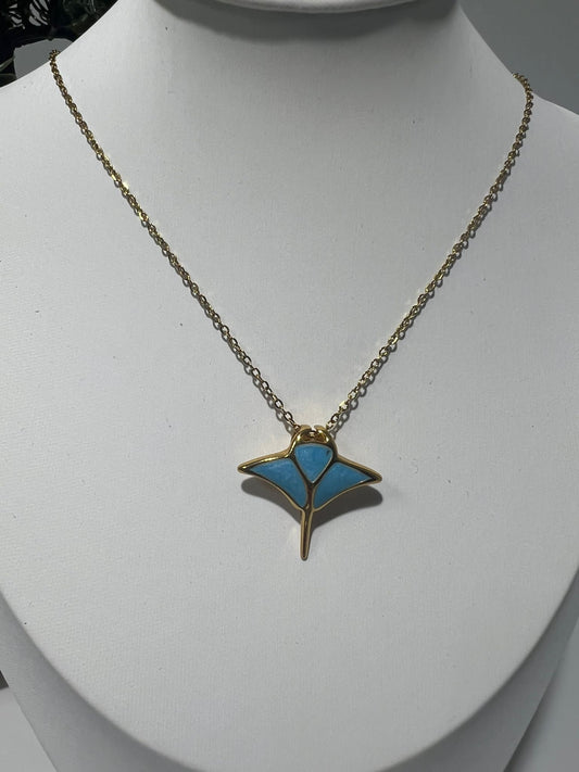 Collar Mantarraya Turquesa