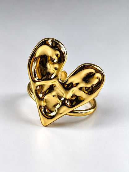 Anillo Corazón Dorado