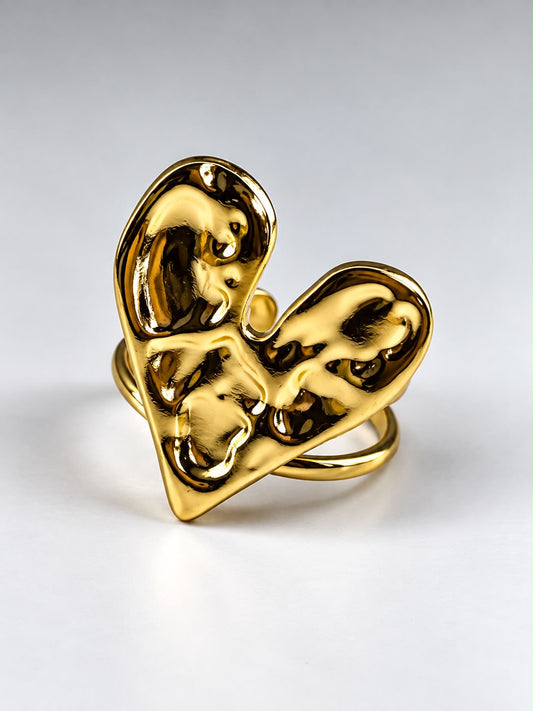 Anillo Corazón Dorado