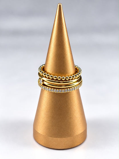 Set de Anillos Golden Elegance