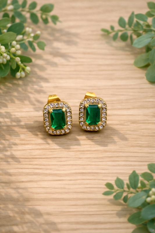 Aretes Verde Elegancia