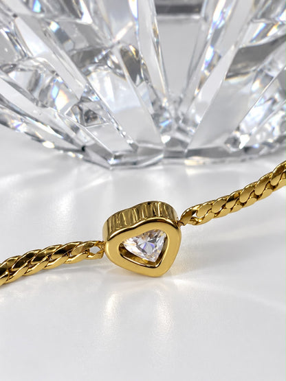 Pulsera Corazón Brillante