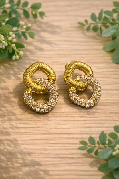 Aretes Lazos Dorados