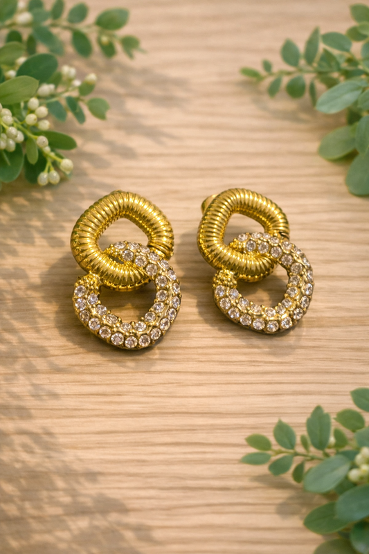 Aretes Lazos Dorados