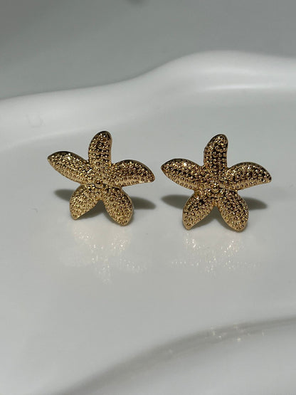 Aretes Estrella Del Mar Dorada