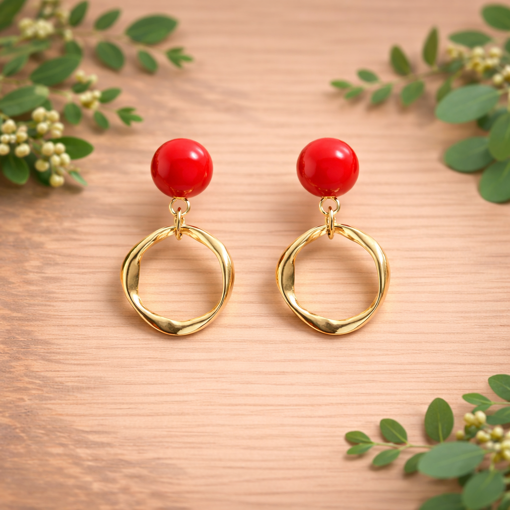 Aretes Amor Rojo