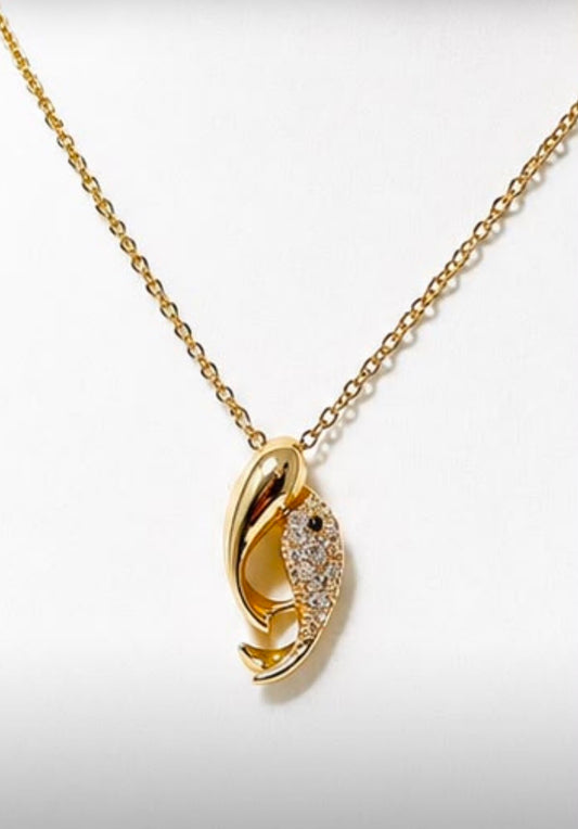 Collar Dos Peces Dorados